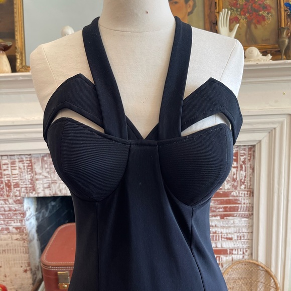 Vintage black cut out dress - Picture 2 of 5